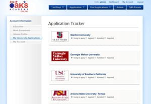 University Applications Tracker